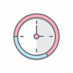 Sleek Time Management Outline Icon Design