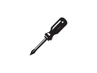Fototapeta premium Realistic Screwdriver Silhouette Vector Collection