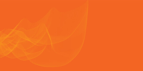 Vector abstract background with dynamic orange waves, lines and particles. Eps10