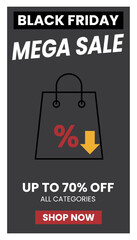 Black Friday Mega Sale with up to 70 off Online shopping discount and promotional offer