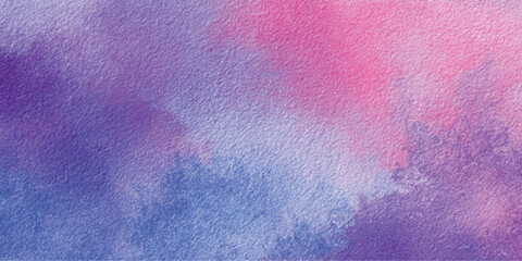 Purple pink watercolor wash blue