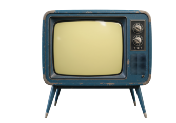 Isolated Vintage Television Receiver Device Nostalgia Antique Set Object Display Retro