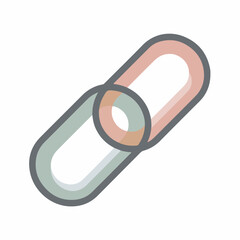 Simple Unlink Outline Icon Design Element