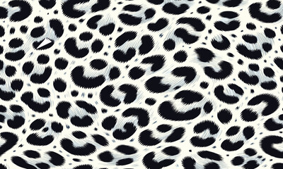 Elegant white leopard fur pattern texture vector with seamless camouflage background suitable for artistic wallpapers, fashion textiles, and home decor projects.