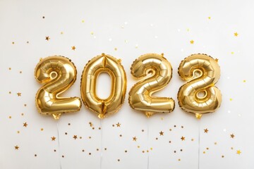 Celebrate New Year's Eve With Golden Balloons and Star Decorations