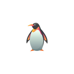 cute penguin mascot logo icon vector