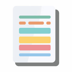 Obraz premium Minimalist UI-Style Document Icon Vector Design