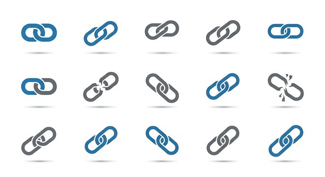 Chain Link Icons - A Collection of Connection Symbols.