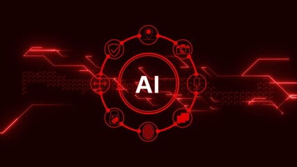 exploring fundamentals of AI technology, artificial intelligence technology circuit board illustration