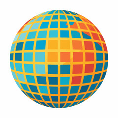 Global Globe Icon in Flat Design