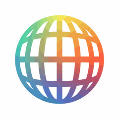 Global Gradient Globe Icon Design Element