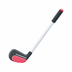 Minimal Golf Club Icon on White Background