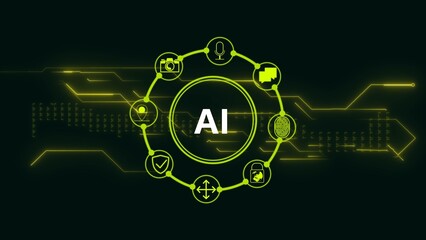 exploring fundamentals of AI technology, artificial intelligence technology circuit board illustration