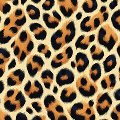 Seamless Animal Wildlife Skin Pattern. Leopard Skin Texture Pattern Vector. Leopard Fur Camouflage Background, luxury motif for wallpaper and apparel.