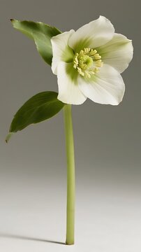 Elegant Minimalist Flower with Soft Neutral Background