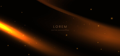 Abstract glowing gradient ray on dark  background with sparkle. Luxury celebration design style.