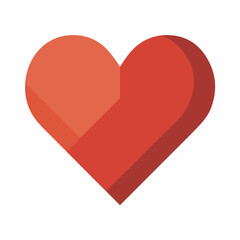 Timeless Heart Icon in Flat Design
