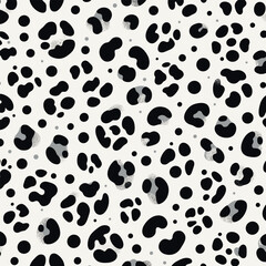 Fototapeta premium Elegant white leopard fur pattern texture vector with seamless camouflage background suitable for artistic textile designs, fashion apparel, and wallpaper prints.