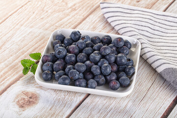Raw ripe sweet and juicy blueberry