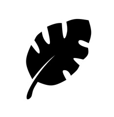 monstera icon vector on white background