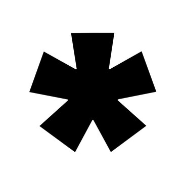 asterisk star icon vector on white background