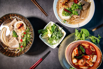 Delicious Asian Noodle Soups with Fresh Herbs