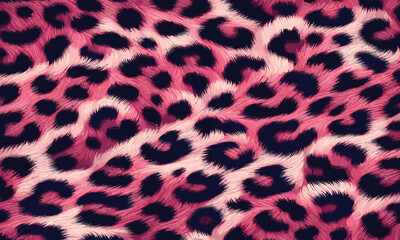 Fashionable pink leopard skin pattern with luxury fur texture, a trendy choice for wallpaper, fabric patterns, and stylish camouflage background.