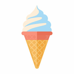 Simple Ice Cream Cone Vector Icon
