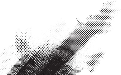 Black dots scattered across white background abstract pattern