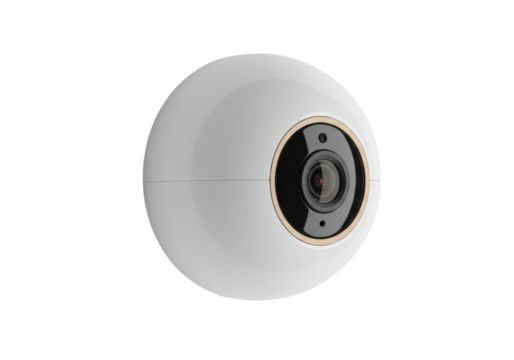 Isolated spherical home security camera, smart home, surveillance technology, safety tool