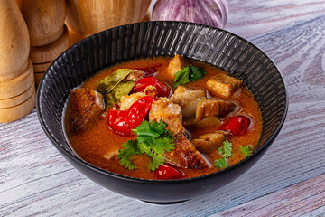Thai Tom Yum soup with chicken
