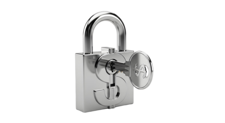 A sleek, metallic silver padlock symbolizes security, privacy, safety, and protection for data, assets, or personal information.

