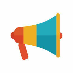 Modern Megaphone Flat Vector Icon Design