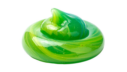 Swirled glossy green blob with peekaboo yellow shades