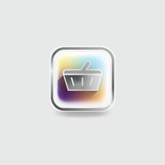 Modern icon shopping cart user interface concept design vector