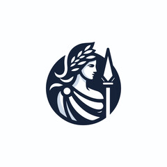 Fototapeta premium Athena Greek Lady Logo