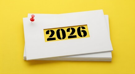 A small yellow sticky note on an office wall with a thank you message is a clear business communication concept