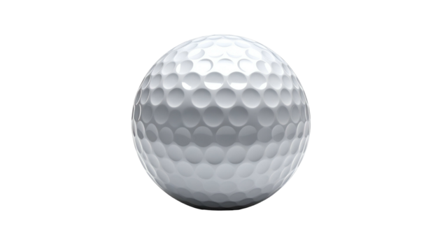 White dimpled sphere floats on black