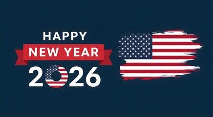 Fourth of July Independence Day patriotic banner with American flag symbol and stars design