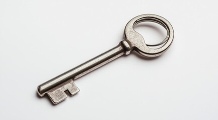 Antique key on white background (10)