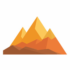 Strong Mountain Symbol in Flat Design