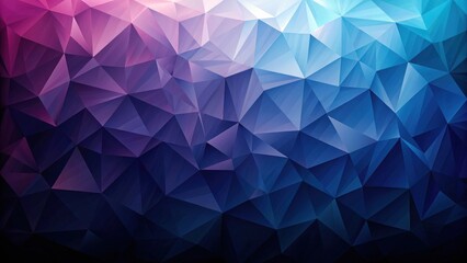 Obraz premium Abstract Low Polygonal Background with a Gradient of Deep Blues, Purples, and Pink Hues