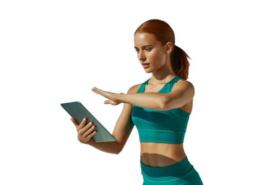 Smiling businesswoman holding a laptop standing next to one student reading a book on a tablet, symbolizing education and business people - Powered by Adobe