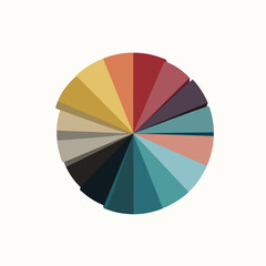 Obraz premium Elegant Pie Chart Icon in Flat Style