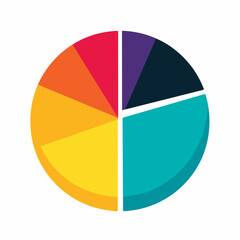 Fototapeta premium Sleek Pie Chart Vector Icon Design