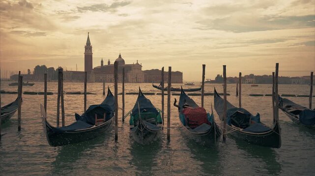 gondolas in venice italy