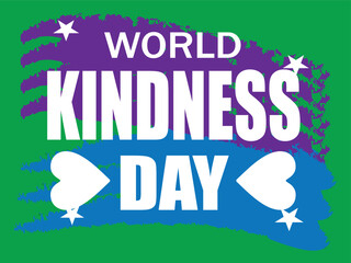 World Kindness Day badge design collection Set of colorful World Kindness Day badge illustrations featuring ribbon emblems, motivational text, and cheerful graphic elements for celebration.EPS10/AI. 