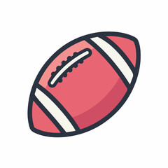 Sleek Rugby Ball Icon Design