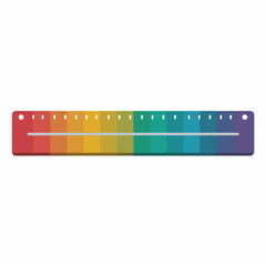 Colorful Ruler Flat Vector Icon Design