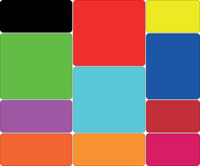 A grid of brightly colored squares arranged in a rectangular pattern
